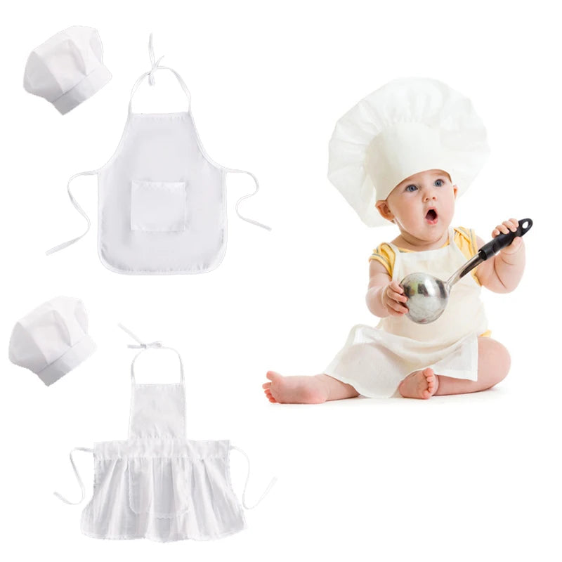 Baby Chef Apron Hat for Chef Baby Cook Costume
