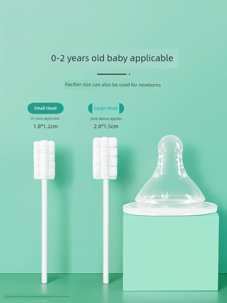 Baby Oral Cavity Cleaner Newborn Infant Gauze Brushing Cotton Swab